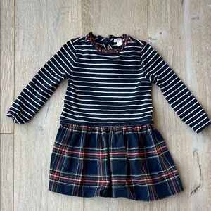 Crewcuts Navy and Plaid Kids Dress
